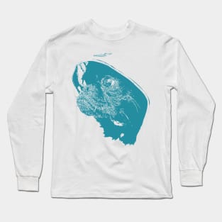 blue dogface chihuahua Long Sleeve T-Shirt